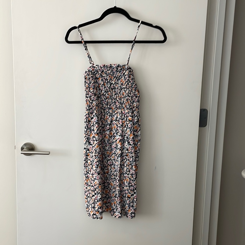Smocked floral summer dress